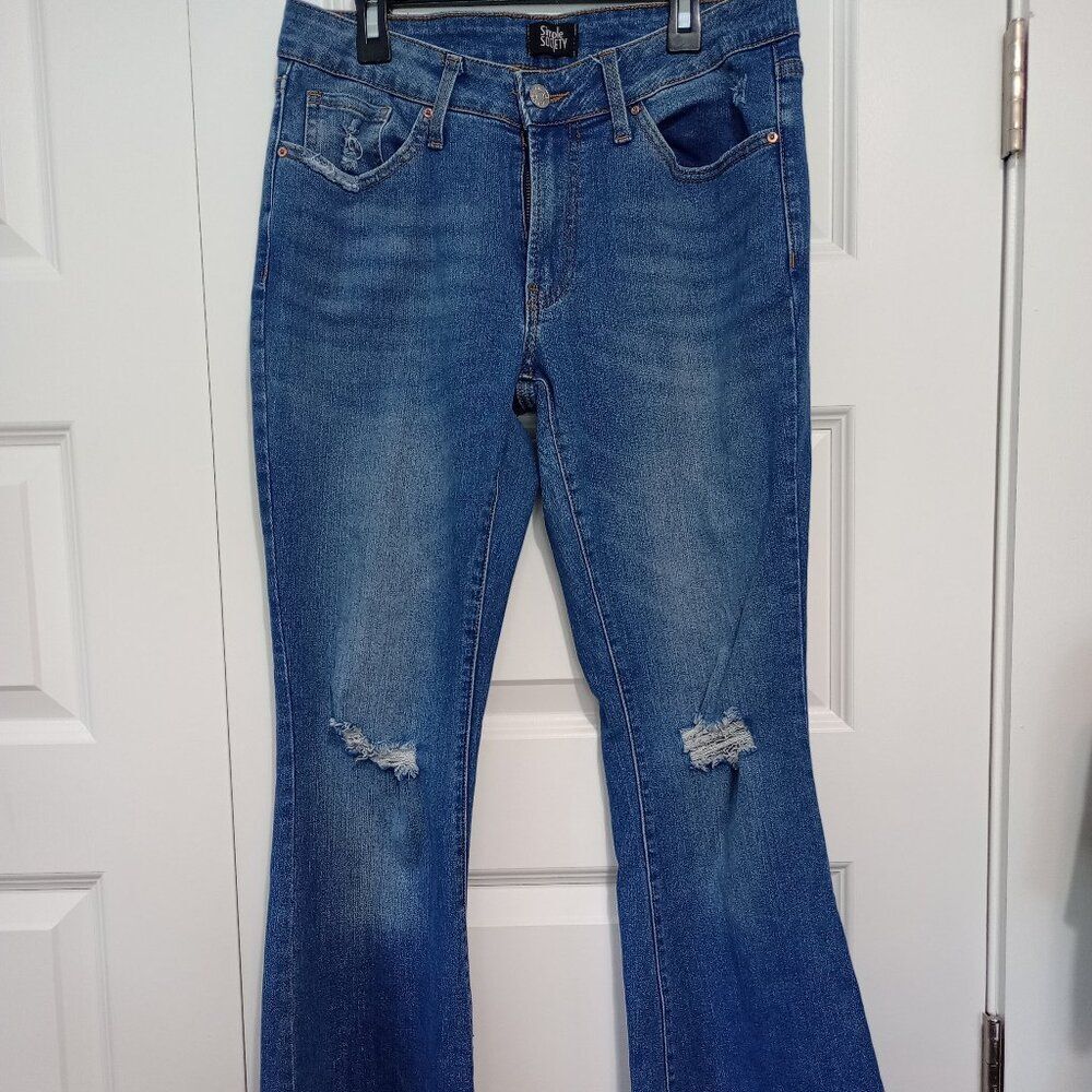 Simple Society Frayed, Wide Leg, Distressed Jean, Size 9/29